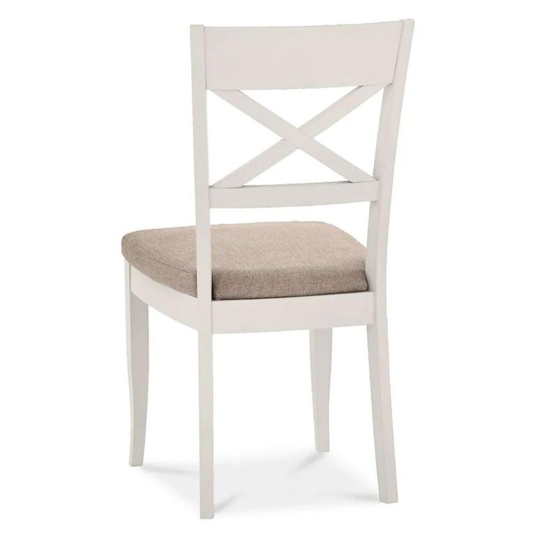 Clearance - Montreux Dining Chairs - Set of 2 - X Back - Pebble Grey Fabric - Soft Grey - A297