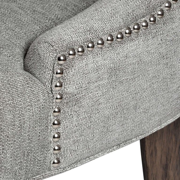 Clearance - 2 x Hill Interiors Silver High Wing Dining Chair with Ring Pull - FS155