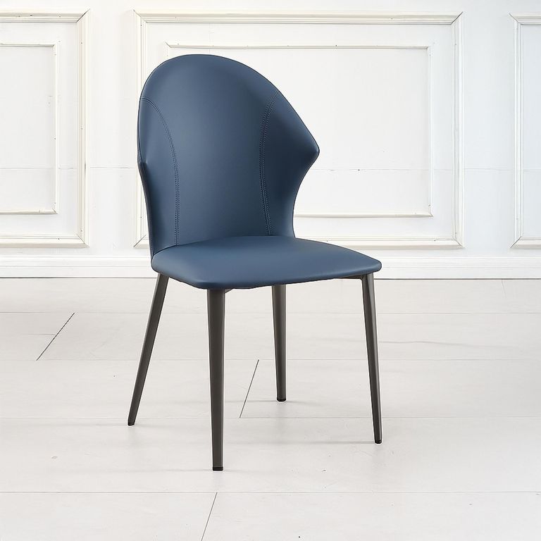 Clearance - Elaine Dining Chair - Blue Leather