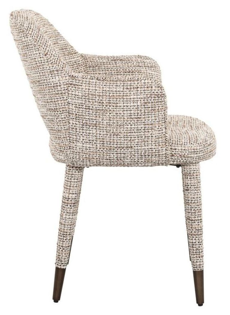 Donnatella Natural Fabric Dining Armchair