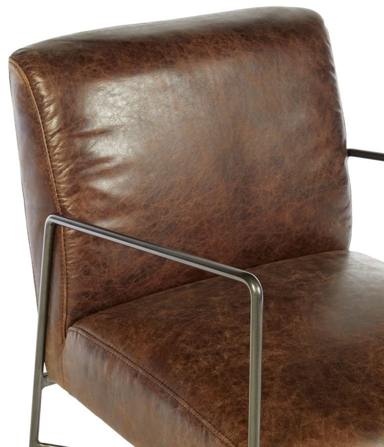 Hoxton Dining Chair - Brown Leather