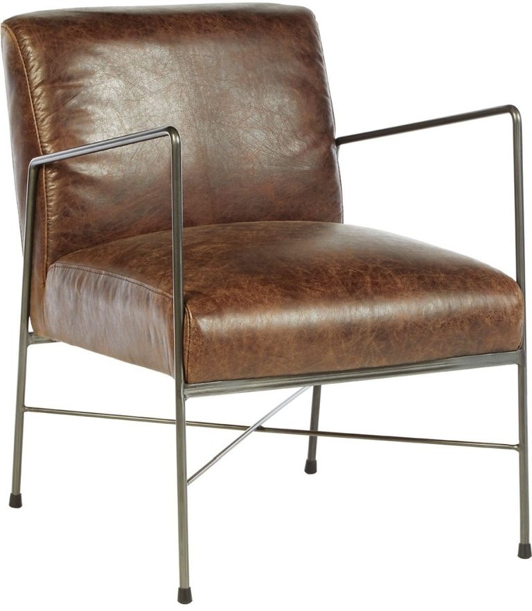 Hoxton Dining Chair - Brown Leather