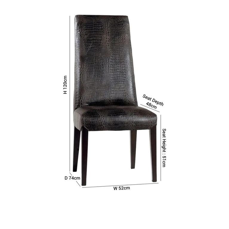Juliette Dining Chair - Nabuk Leather Fabric - Variation Available