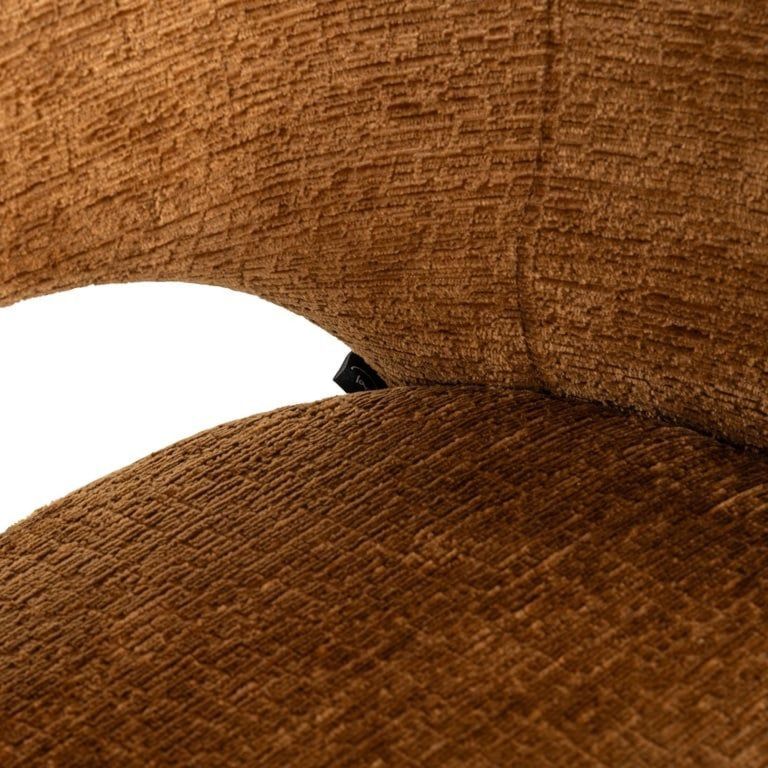 Kenzi Cognac Fabric Dining Chair