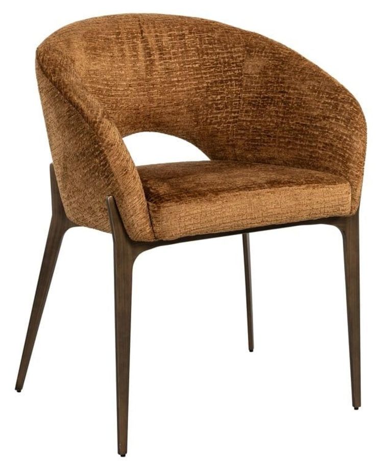 Kenzi Cognac Fabric Dining Chair