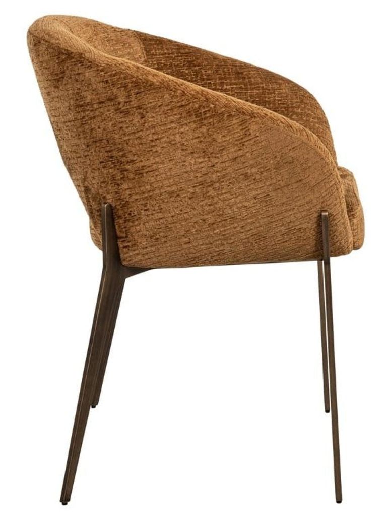 Kenzi Cognac Fabric Dining Chair