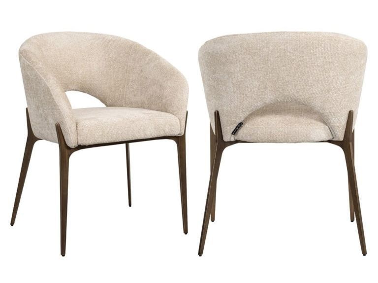 Kenzi Cream Fabric Dining Chair