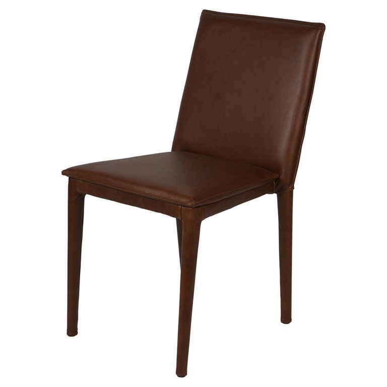 Barnes Dining Chair - Brown Leather