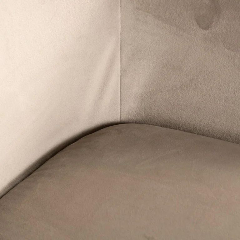 Lisonne Natural Khaki Velvet Fabric Swivel Dining Chair with Brushed Gold Legs