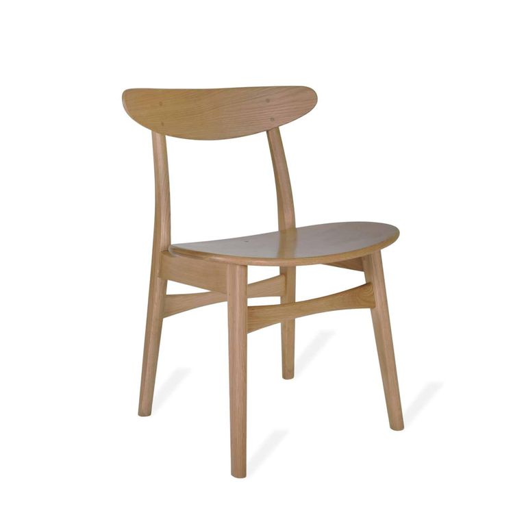 Longcot Dining Chairs Set of 2 Natural