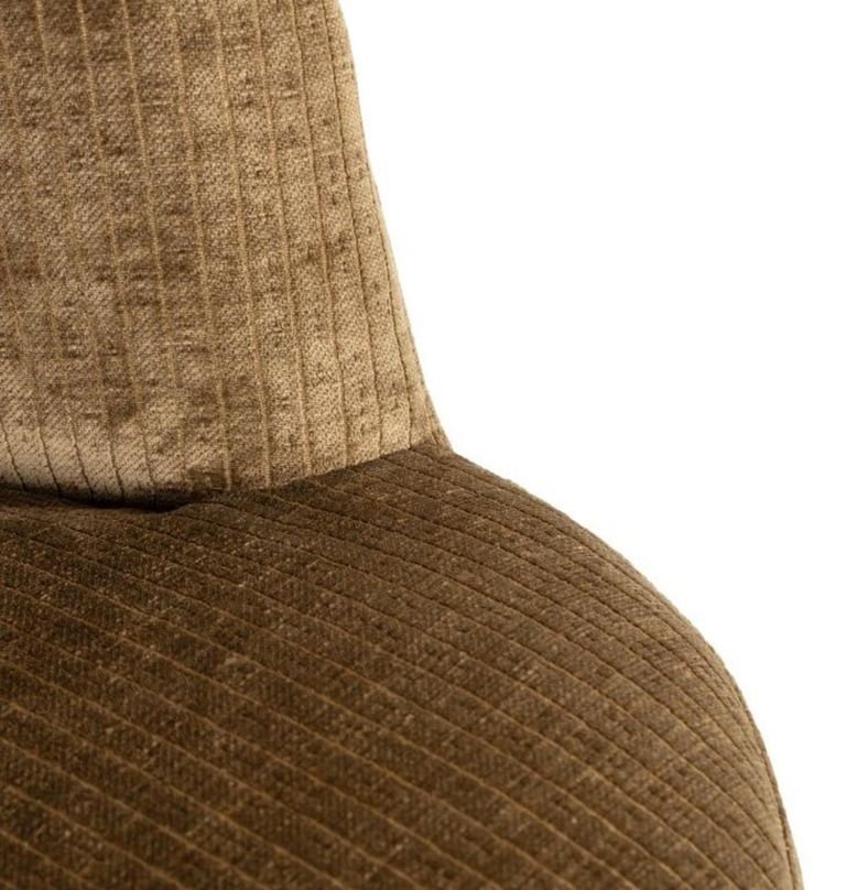 Morton Olive Fabric Dining Chair with Black Legs