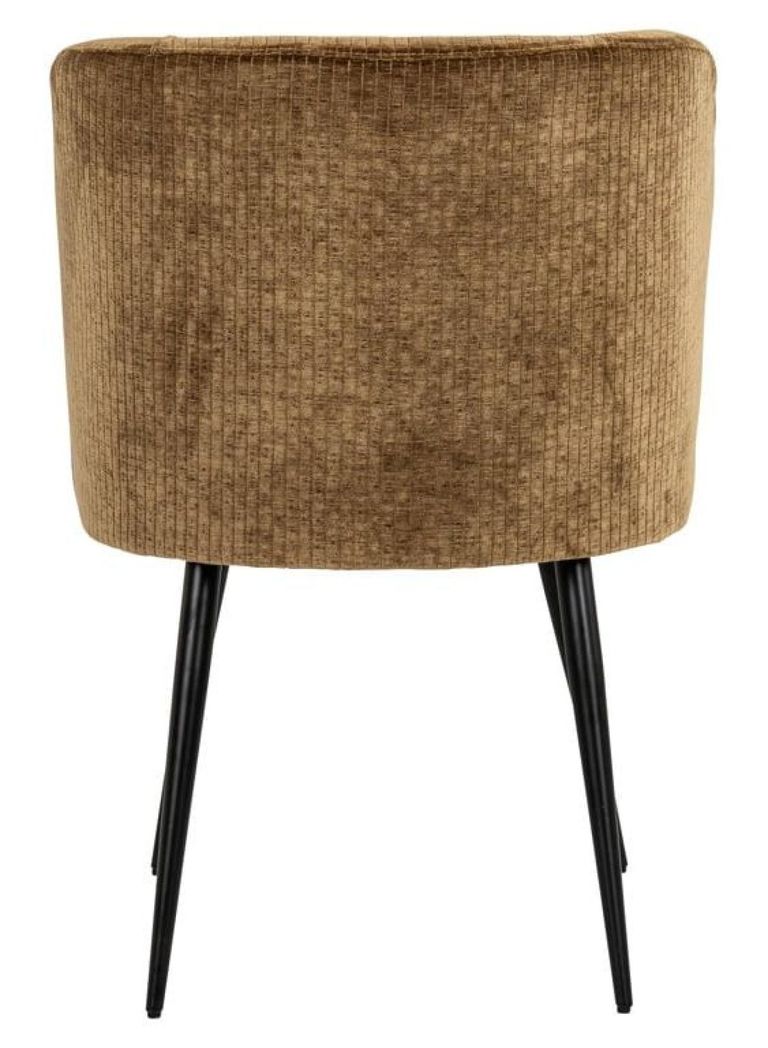 Morton Olive Fabric Dining Chair with Black Legs