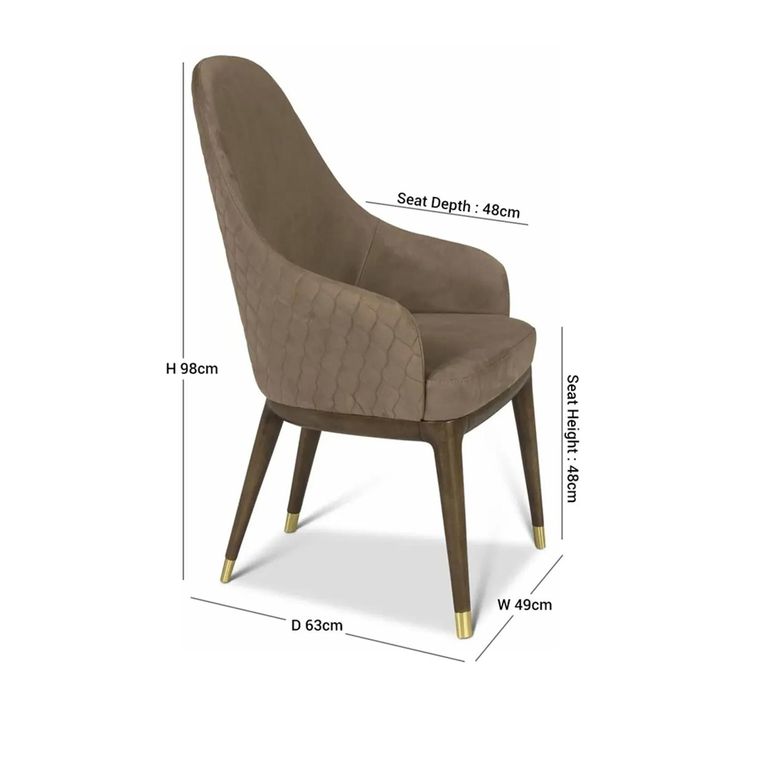 Sylvia Dining Armchair - Leather - Variation Available