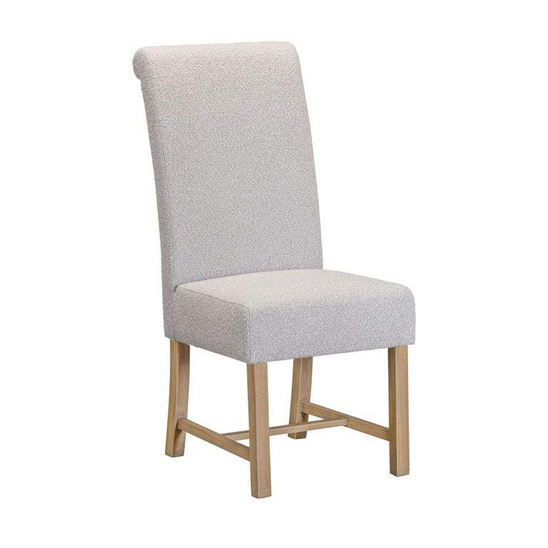 Chateau Extending Dining Set - 200cm-250cm - 8-10 Seater - Grey Painted - Pine - 4 Fabric Chairs - 1 Bench