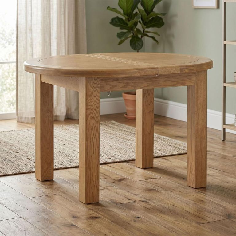 Dorchester Extending Dining Set - 120cm-160cm - 4-6 Seater - Oval - Rustic Oak - Chairs