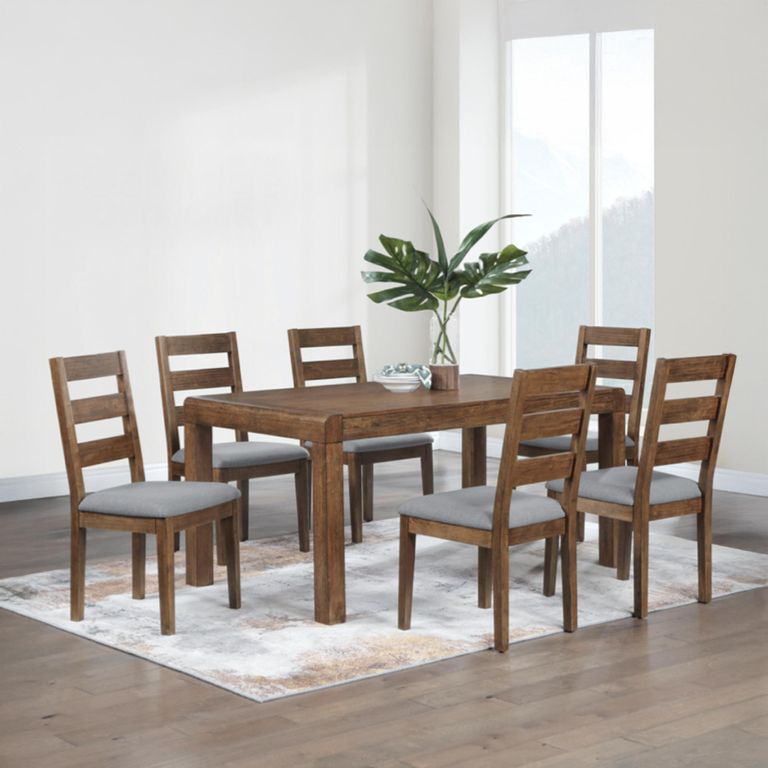 Oakridge Dining Set - 160cm - 6 Seater - Dark Oak - 6 Chairs