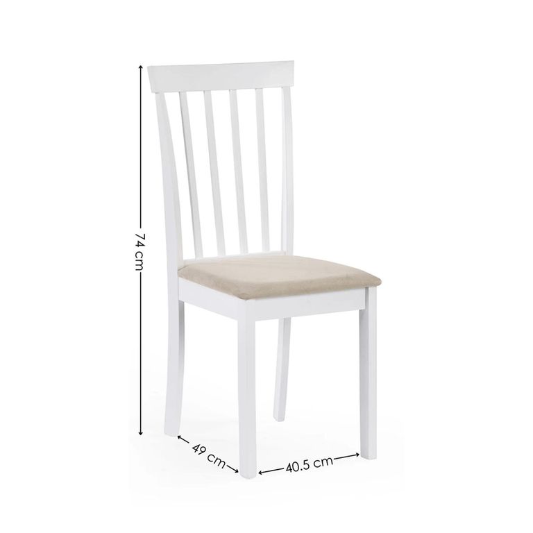 Orwell Dining Set - 90cm - 4 Seater - Round - White - Wood - 4 Chairs