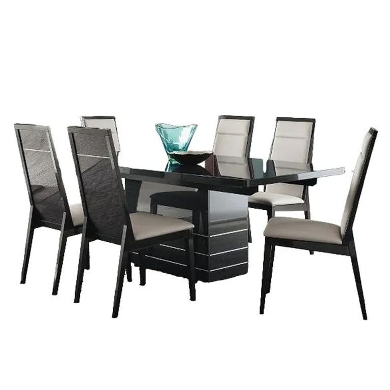 Versilia Extending Dining Set - 6-8 Seater - 160-210cm - Black