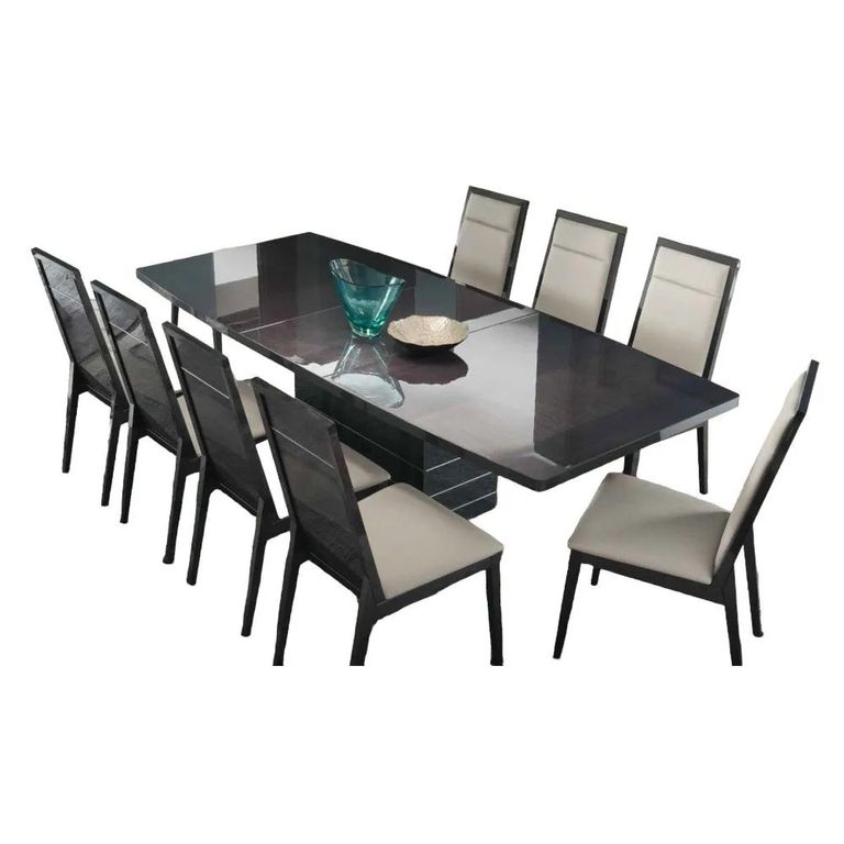 Versilia Extending Dining Set - 8-10 Seater - 196-250cm - Black