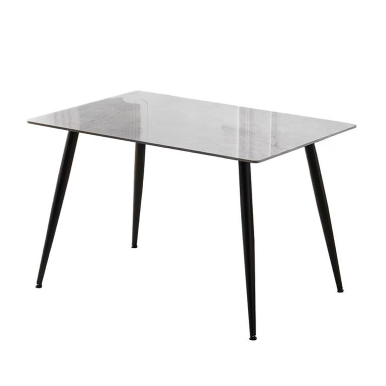 Argenta Dining Set - 120cm - 4 Seater - Grey and Black - Sintered Stone Top - 4 Chair