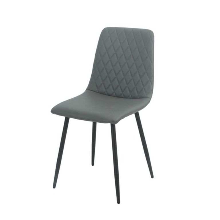 Argenta Dining Set - 90cm - 4 Seater - Round - Grey and Black - Sintered Stone Top - 4 Chair