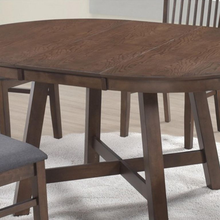 Roseville Dark Oak Extending Dining Set - 155cm-154cm - 4-6 Seater - Oval - 4 Chair