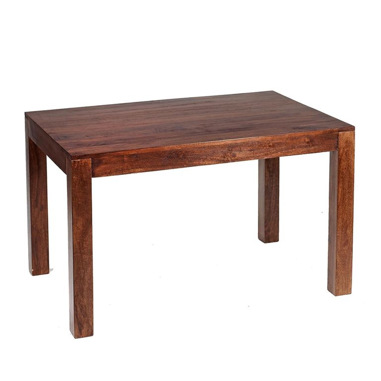 Dakota Dining Set - 120cm - 4 Seater - Dark Mango Wood - 4 Chair