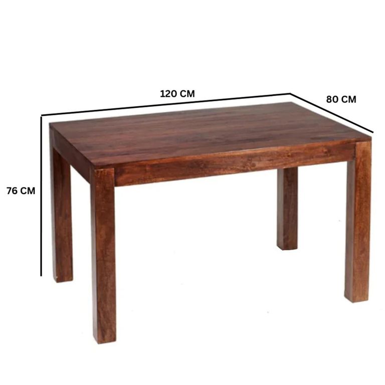 Dakota Dining Set - 120cm - 4 Seater - Dark Mango Wood - 4 Chair