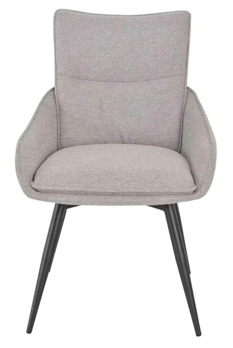 Apollo Extending Dining Set - 6-10 Seater - 160cm-220cm - Grey Ceramic - Ace Swivel Dining Chair - Grey Fabric