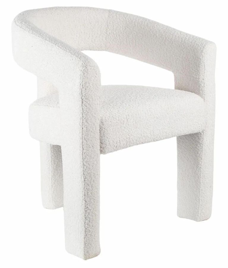 Apollo Extending Dining Set - 6-10 Seater - 160cm-220cm - Grey Ceramic - Kiefer Dining Chair - Cream Boucle Fabric
