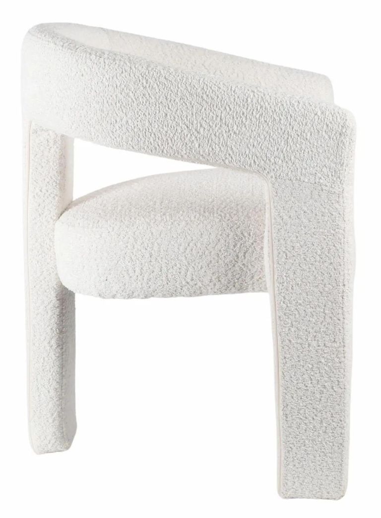 Apollo Extending Dining Set - 6-10 Seater - 160cm-220cm - Grey Ceramic - Kiefer Dining Chair - Cream Boucle Fabric