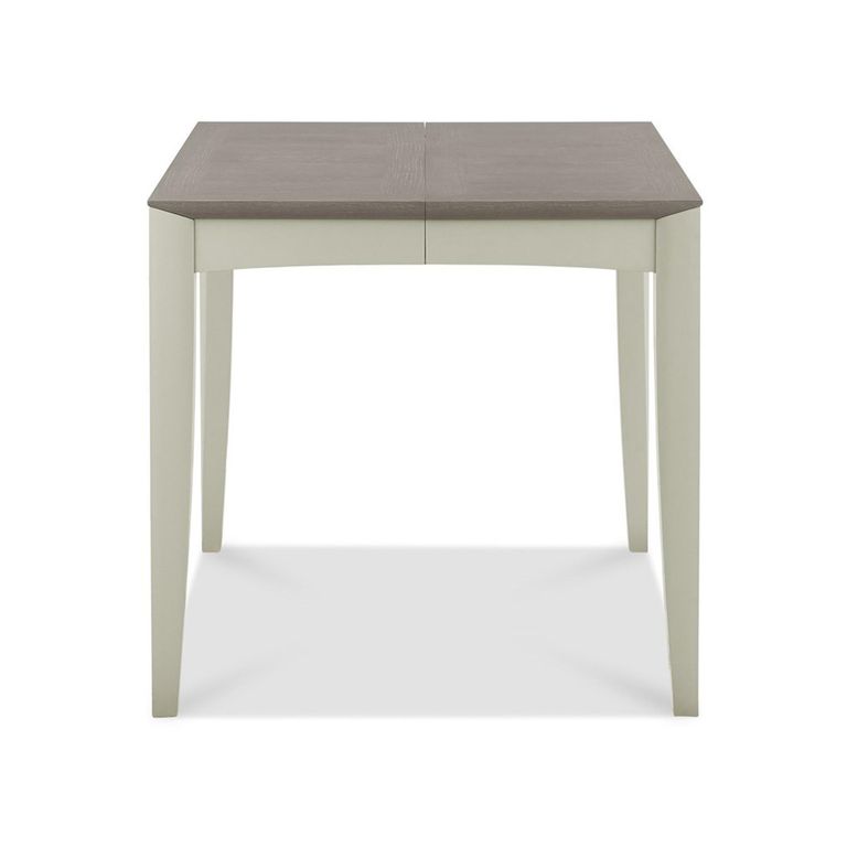 Bergen Grey Washed Oak Extending Dining Table Set - 2-4 Seater - 80cm-115cm - 4 Titanium Fabric Chairs