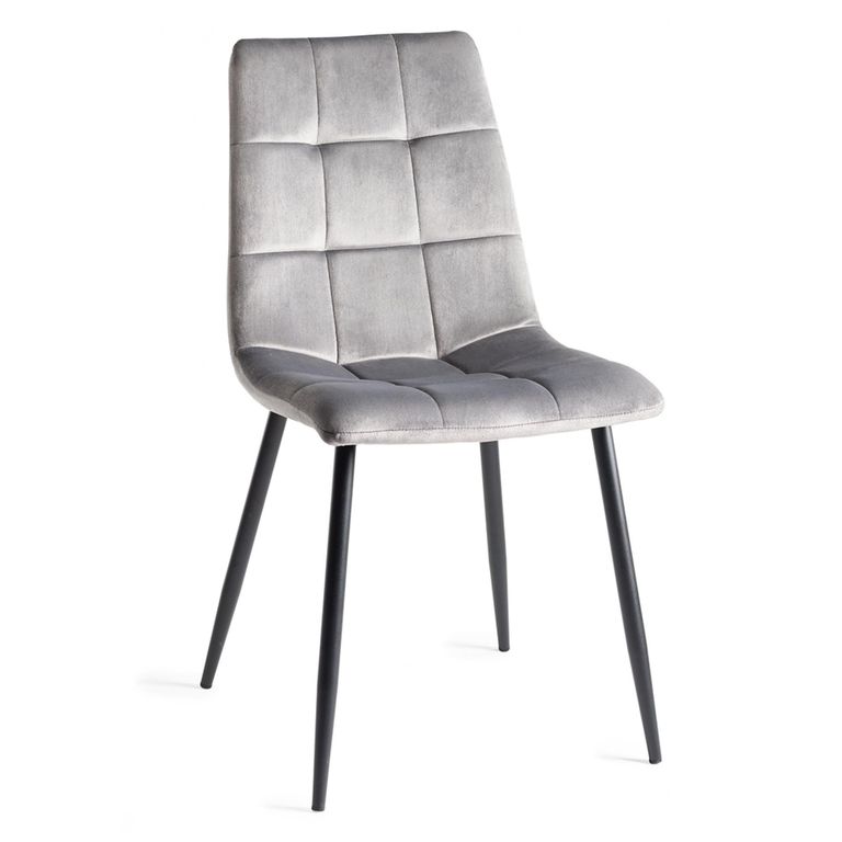 Ramsay Oak Dining Table Set - 6 Seater - 160cm - X Leg - 6 Mondrian Grey Velvet Chairs