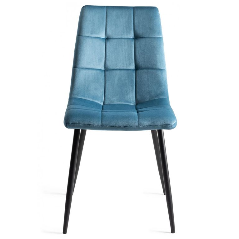 Ramsay Oak Dining Table Set - 6 Seater - 160cm - X Leg - 6 Mondrian Petrol Blue Velvet Chairs