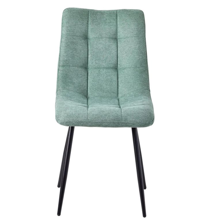Carrara Dining Set - 4 Seater - 135cm - Round - Grey Ceramic - Extending - 4x Corona Dining Chairs - Green Fabric