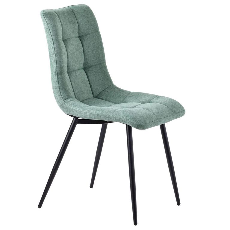 Carrara Dining Set - 4 Seater - 135cm - Round - Grey Ceramic - Extending - 4x Corona Dining Chairs - Green Fabric