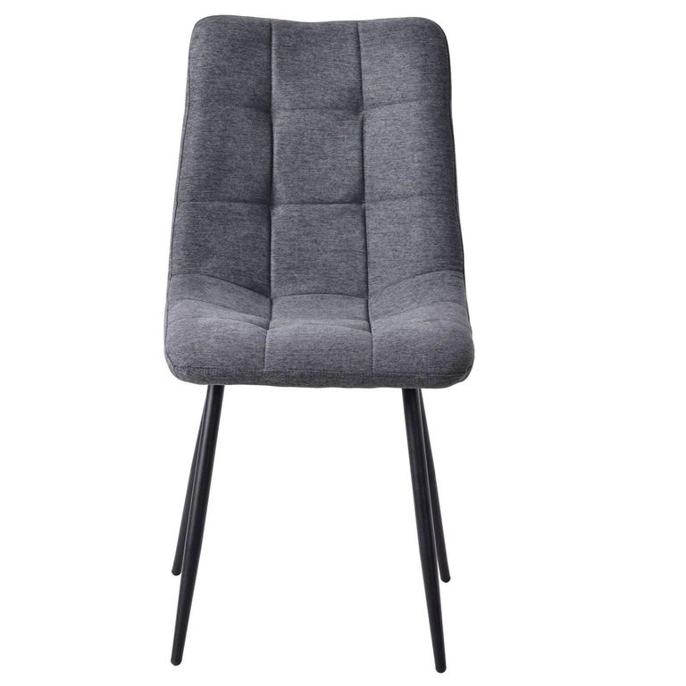 Carrara Dining Set - 4 Seater - 135cm - Round - Grey Ceramic - Extending - 4x Corona Dining Chairs - Light Grey Fabric