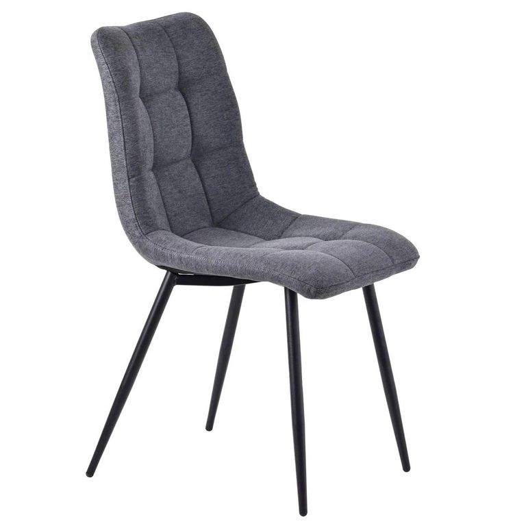 Carrara Dining Set - 4 Seater - 135cm - Round - Grey Ceramic - Extending - 4x Corona Dining Chairs - Light Grey Fabric