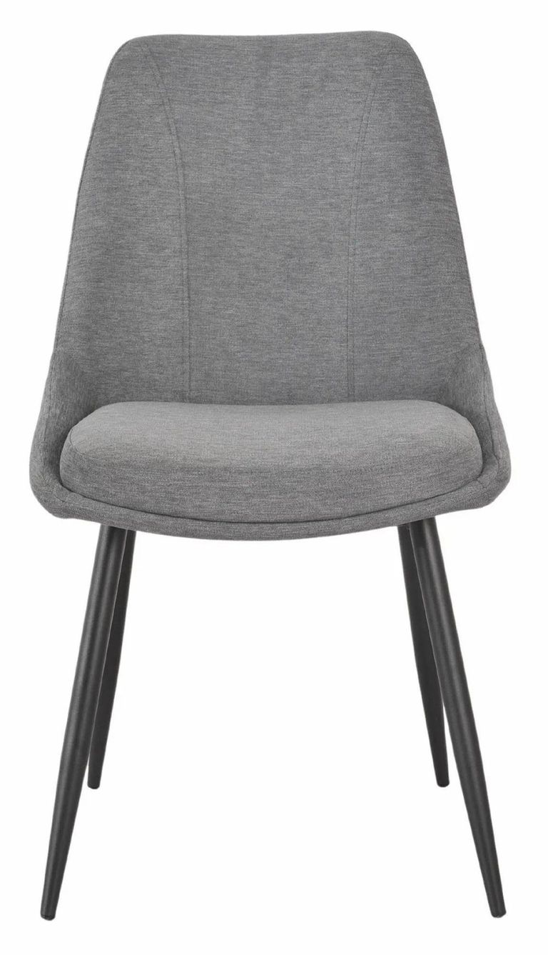 Carrara Dining Set - 4 Seater - 135cm - Round - Grey Ceramic - Extending - 4x Darwin Dining Chairs - Grey Fabric
