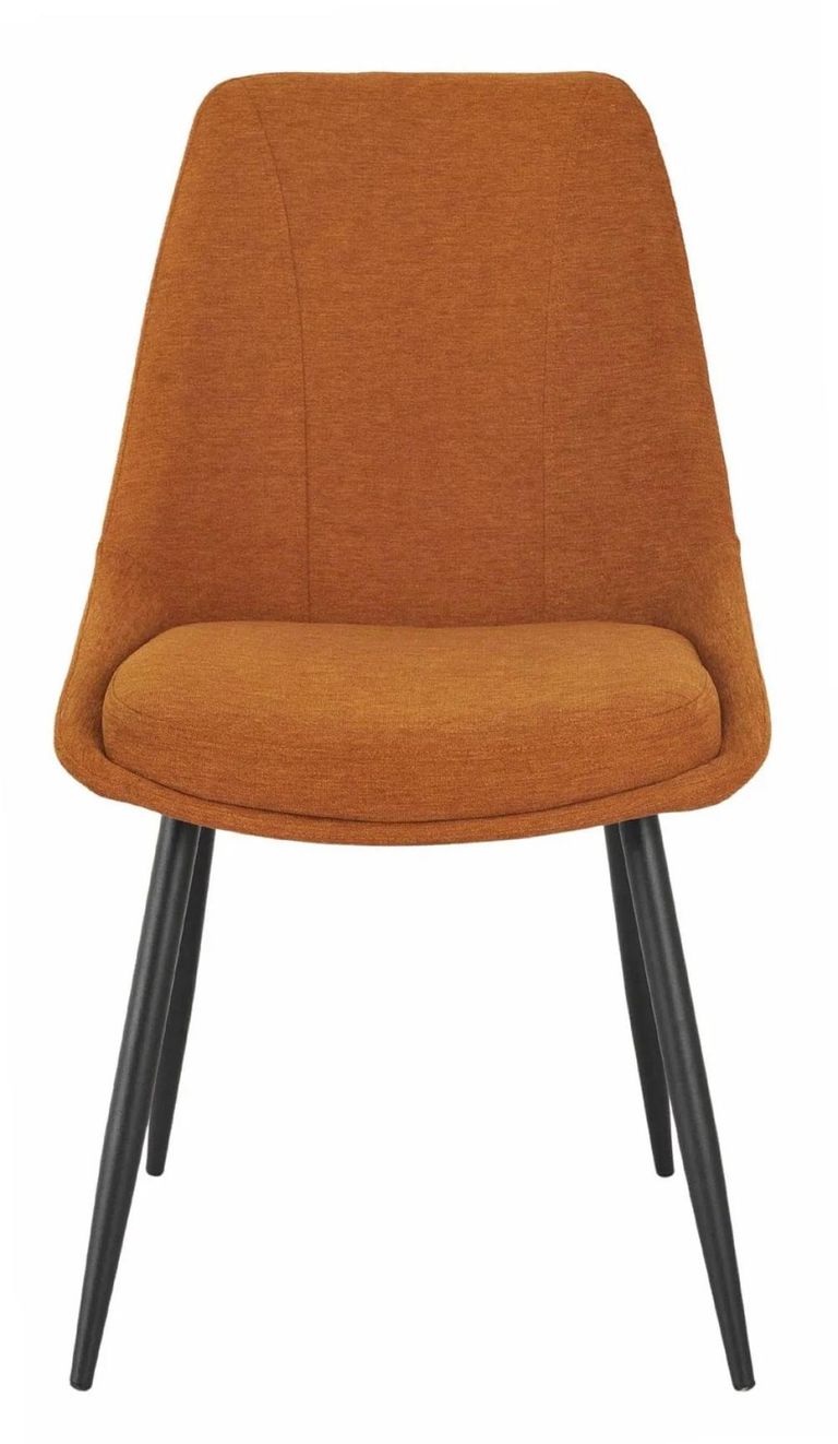 Carrara Dining Set - 4 Seater - 135cm - Round - Grey Ceramic - Extending - 4x Darwin Dining Chairs - Orange Fabric