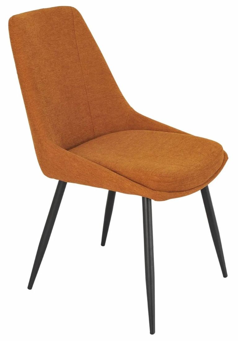 Carrara Dining Set - 4 Seater - 135cm - Round - Grey Ceramic - Extending - 4x Darwin Dining Chairs - Orange Fabric