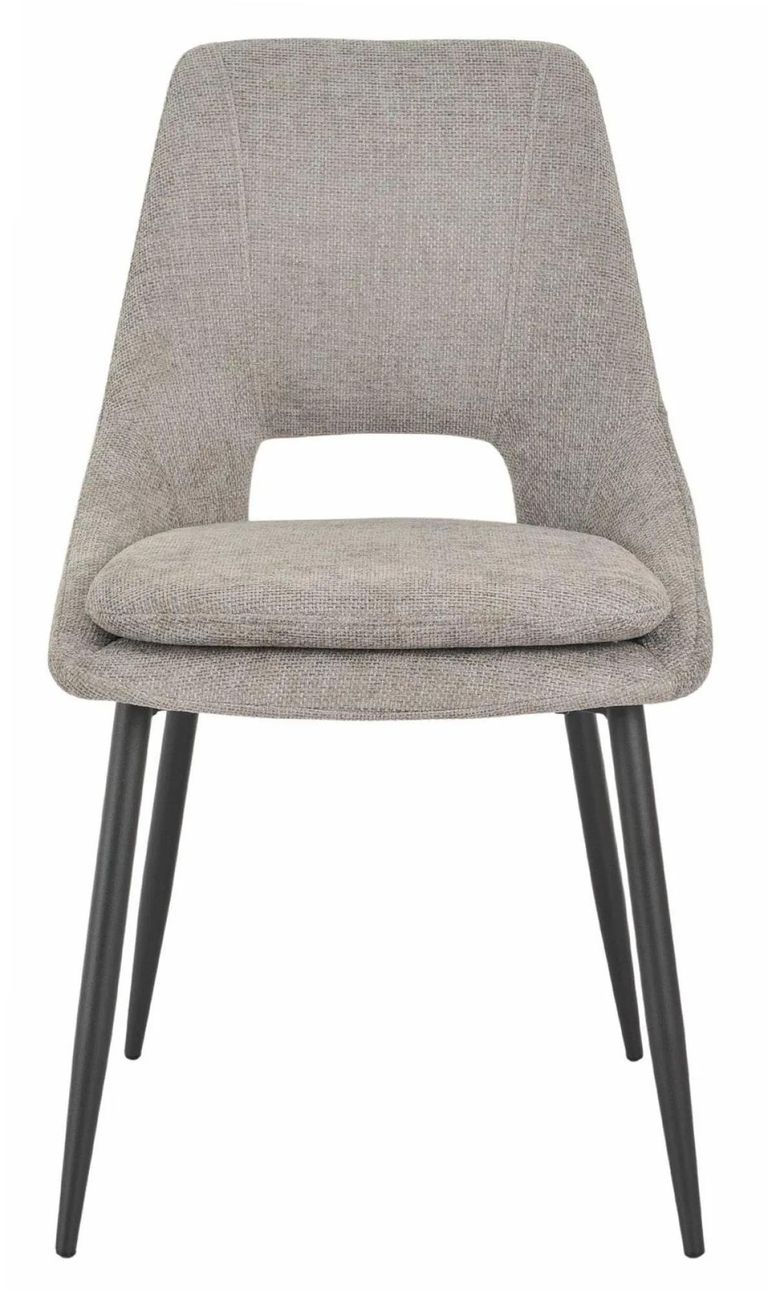 Carrara Dining Set - 4 Seater - 135cm - Round - Grey Ceramic - Extending - 4x Peyton Dining Chairs - Grey Fabric