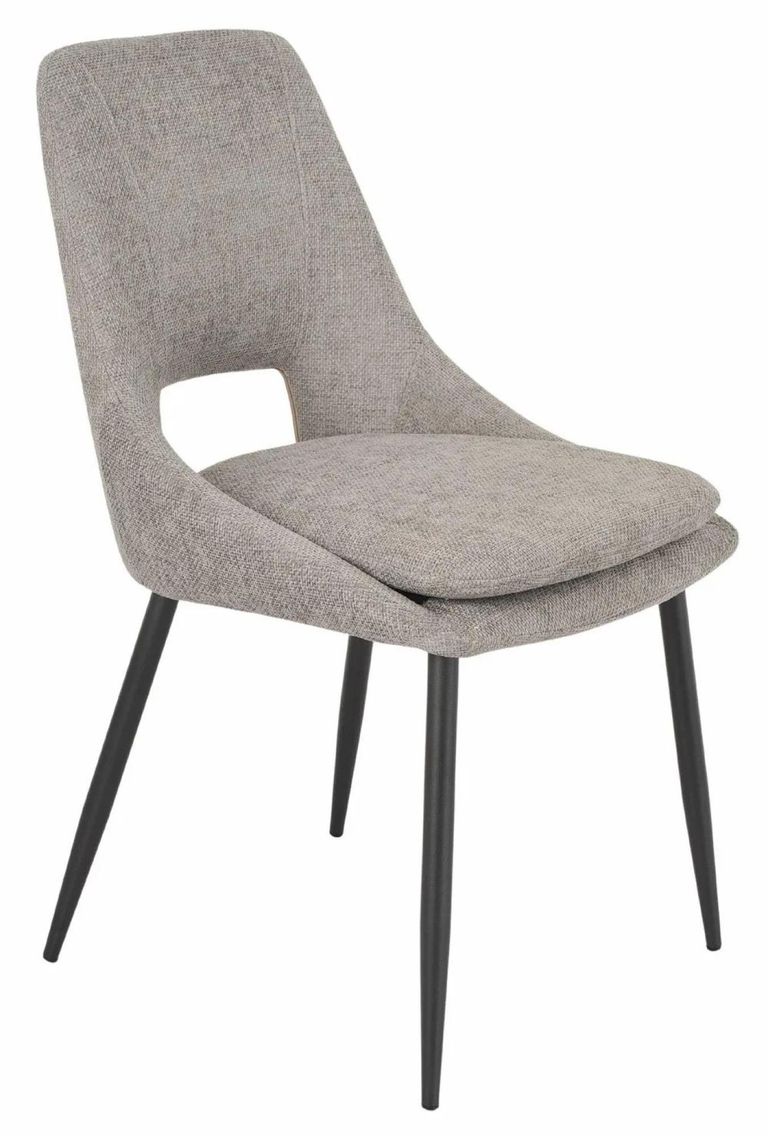 Carrara Dining Set - 4 Seater - 135cm - Round - Grey Ceramic - Extending - 4x Peyton Dining Chairs - Grey Fabric