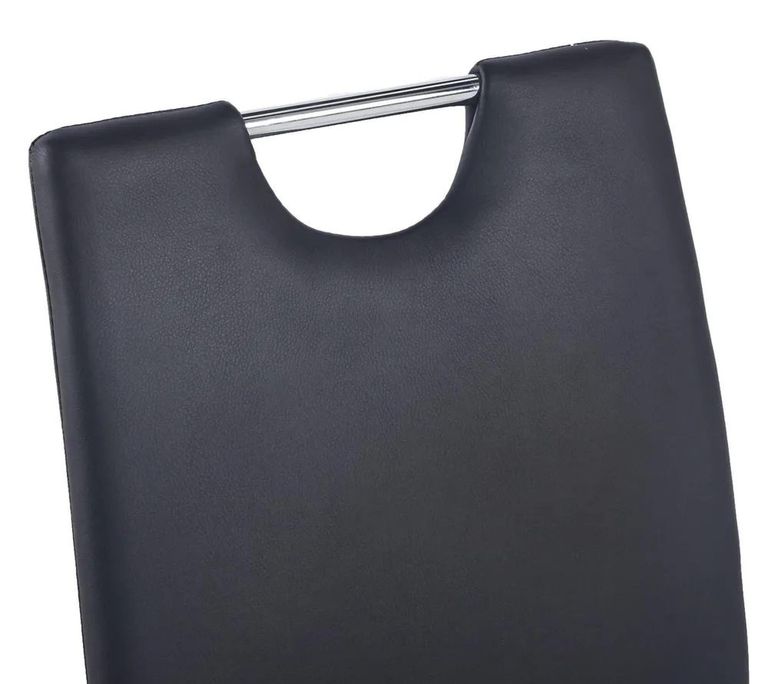 Carrera Dining Set - 4 Seater - 130cm - Round - White Marble - 4x Bianco Dining Chairs - Black Faux Leather