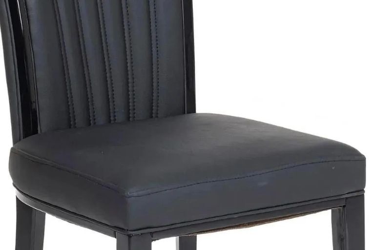 Carrera Dining Set - 4 Seater - 130cm - Round - White Marble - 4x Cadiz Dining Chairs - Black Leather