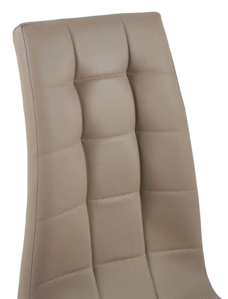 Carrera Dining Set - 4 Seater - 130cm - Round - White Marble - 4x Jamison Dining Chairs - Beige Faux Leather