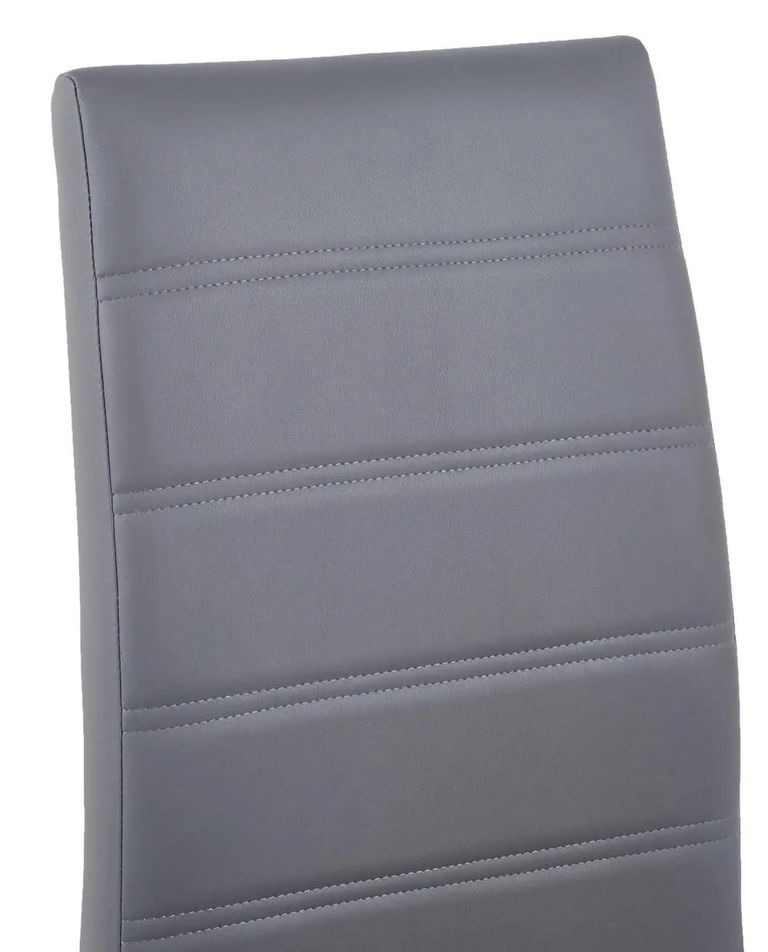 Carrera Dining Set - 4 Seater - 130cm - Round - White Marble - 4x Roma Dining Chairs - Grey Faux Leather