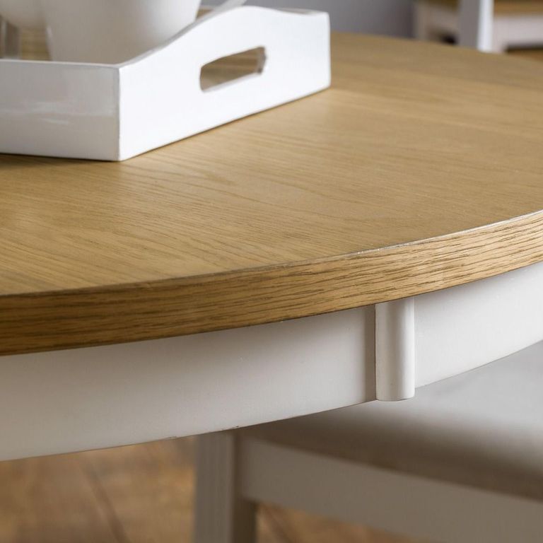 Davenport Dining Set - 4 Seater - 106cm - Round - 4 Chairs - Ivory