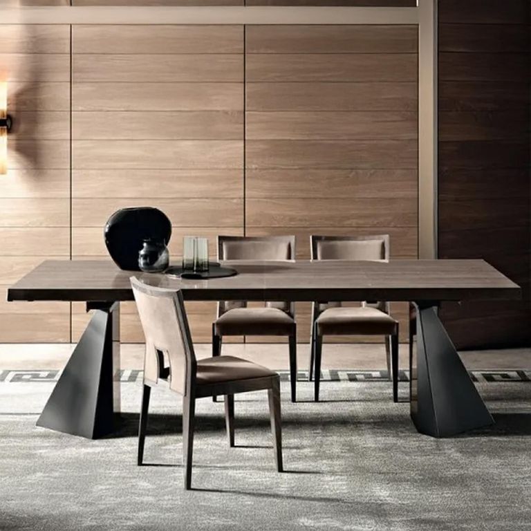 Elite Dining Set - Extending - Silver Birch - with Ambra Dining Chairs