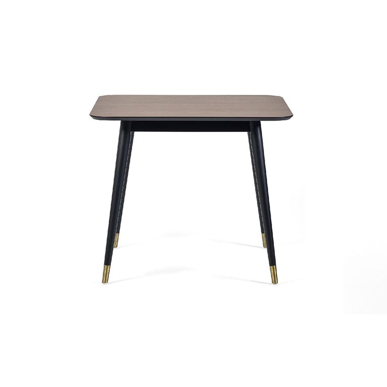 Findlay Dining Set - Walnut - 4 Seater - 90cm - Square - 4 Luxe Blue Chairs